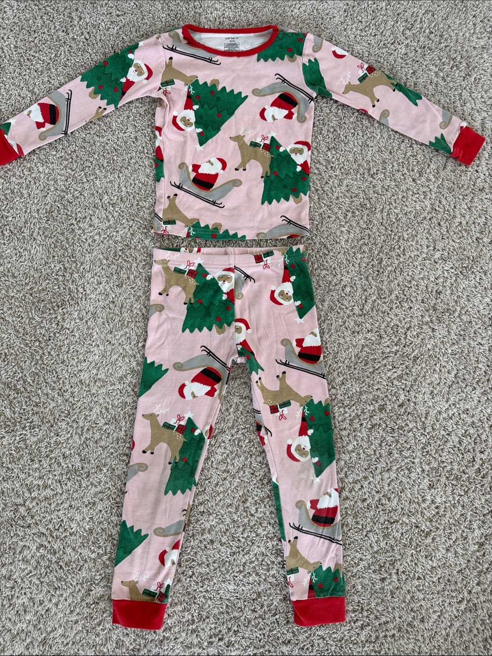 Carter's Holiday Santa & Tree Pajama Set